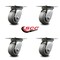 Service Caster 4 Inch Heavy Duty Thermoplastic Rubber Caster Set with Roller Bearings, 4PK SCC-35S420-TPRRF-4 - alternate 6